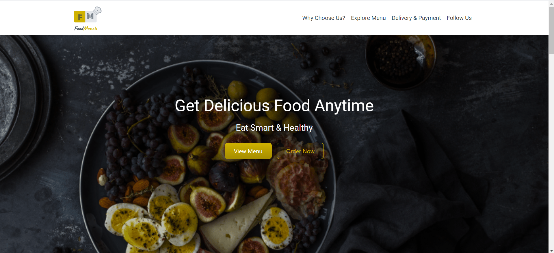 Image of Food Restaurant Website